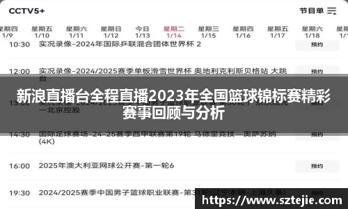 新浪直播台全程直播2023年全国篮球锦标赛精彩赛事回顾与分析